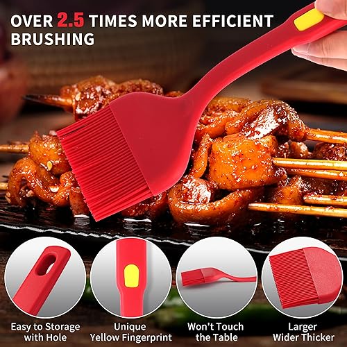 Miniatura 5 de ESSBES Cepillo de silicona extra grande para repostería, resistente al calor, extra ancho, apto para lavavajillas, para cocinar, hornear, asar,