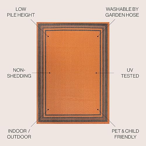 Miniatura 2 de JONATHAN Y SMB201A-3 James - Alfombra de transición moderna a rayas para interiores y exteriores, estilo casa de campo, alto tráfico, cocina, sala