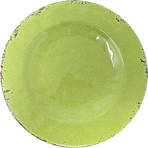 Miniatura 7 de Gianna's Home Juego de vajilla rústica de melamina de 12 piezas, servicio para 4 personas (rojo)