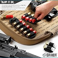 Vista 4 de Savior Equipment Tactical Shotgun Shell Card Bullet Holder for 12 Gauge Ammo, Shotgun Ammo Carrier for 2-6 Round Side Loader