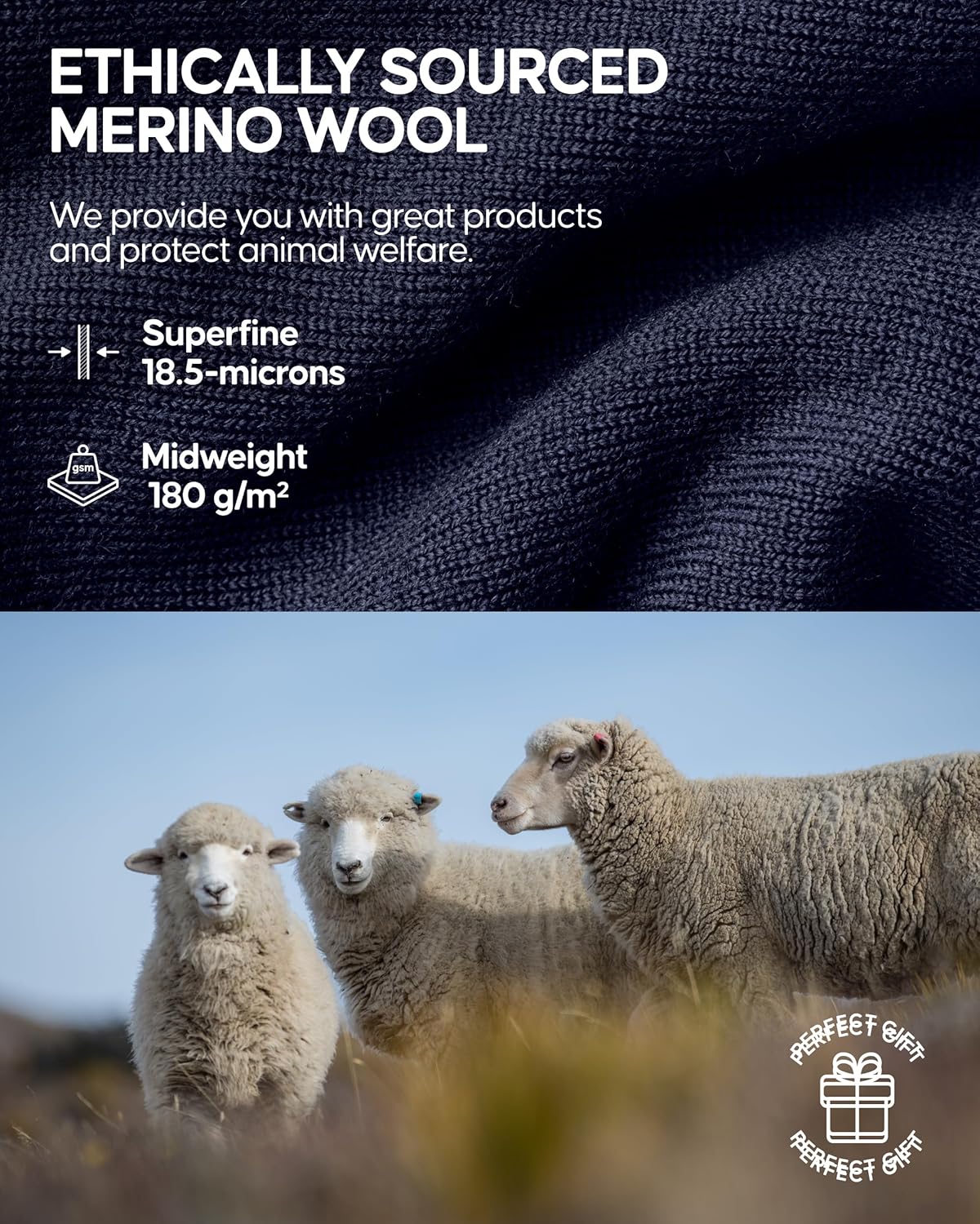 DANISH ENDURANCE Merino Wool Base Layer Set Men, Top and Bottom Set, Thermal Underwear for Mens, Long Johns, Long Sleeve - Image 4