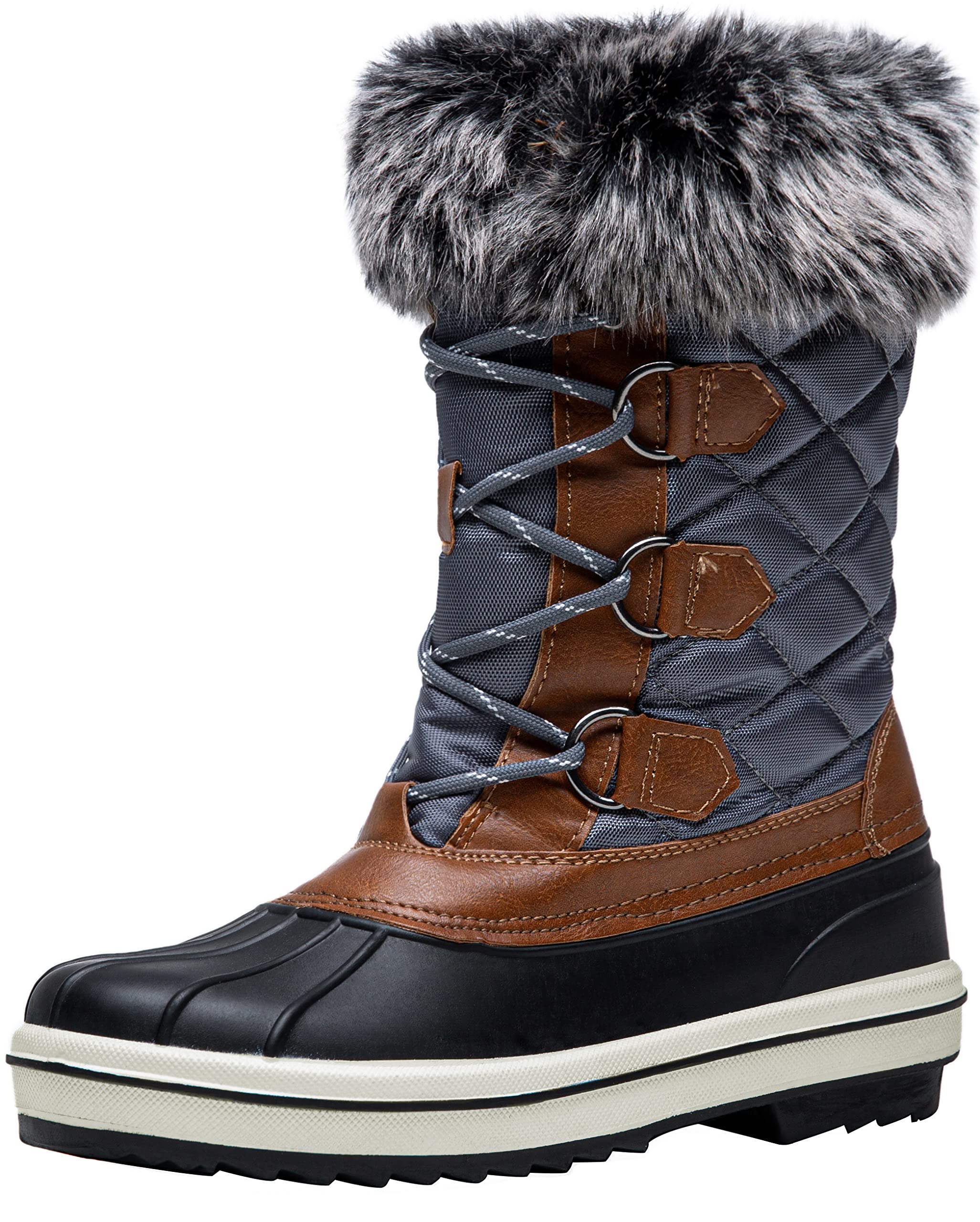 Women's 974A Snow Boots Fashion Waterproof Comfortable Mid Calf Boots
