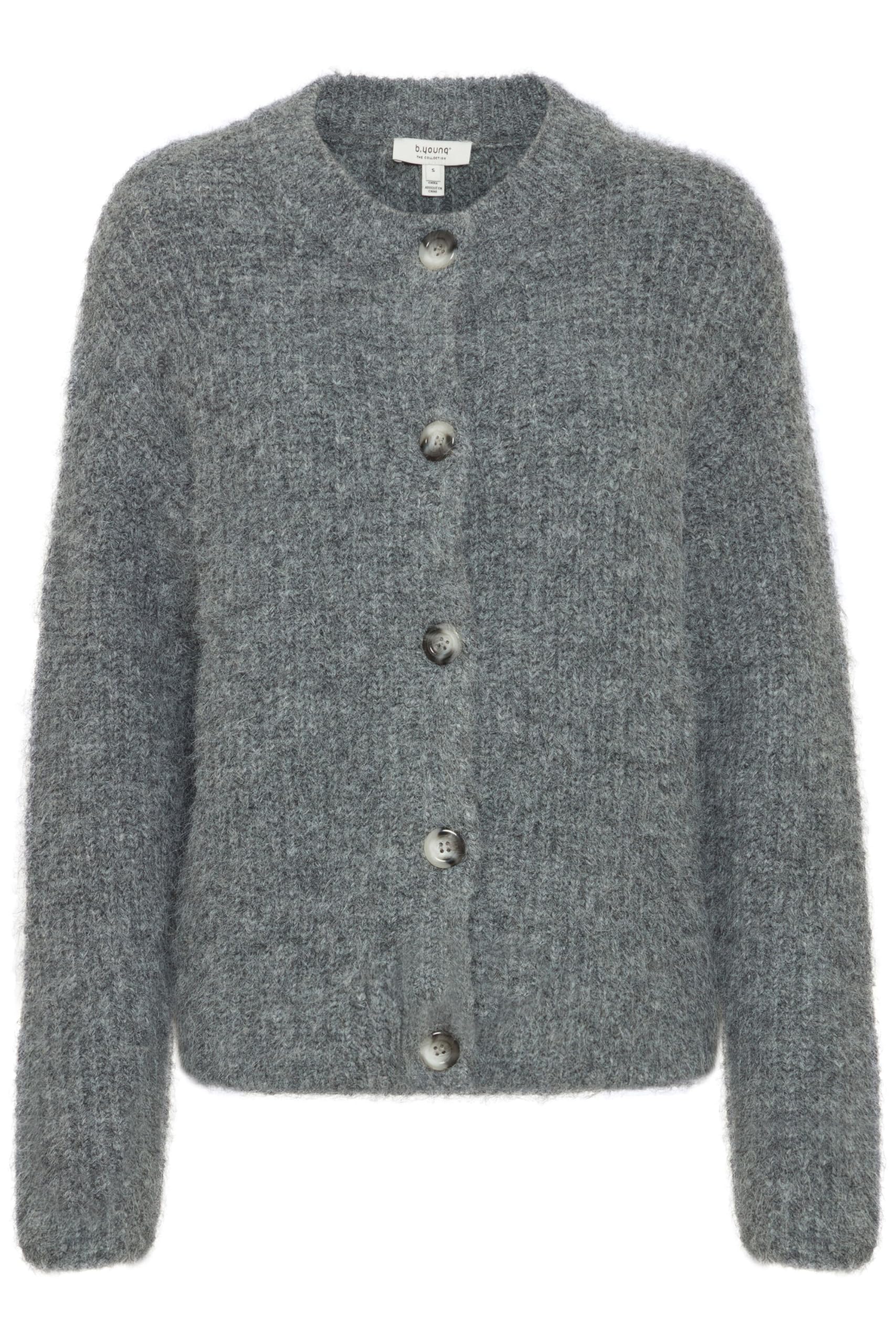 b.young BYMILLER Cardigan Damen Strickjacke Strick Cardinan kontrastfarbene Knöpfe Regular fit