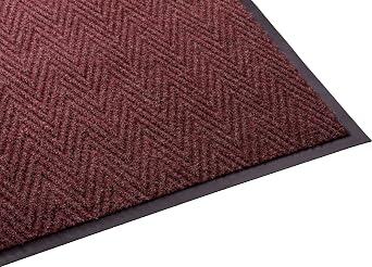 Guardian Golden Series Chevron Indoor Wiper Floor Mat, Vinyl/Polypropylene, 3x5, Red