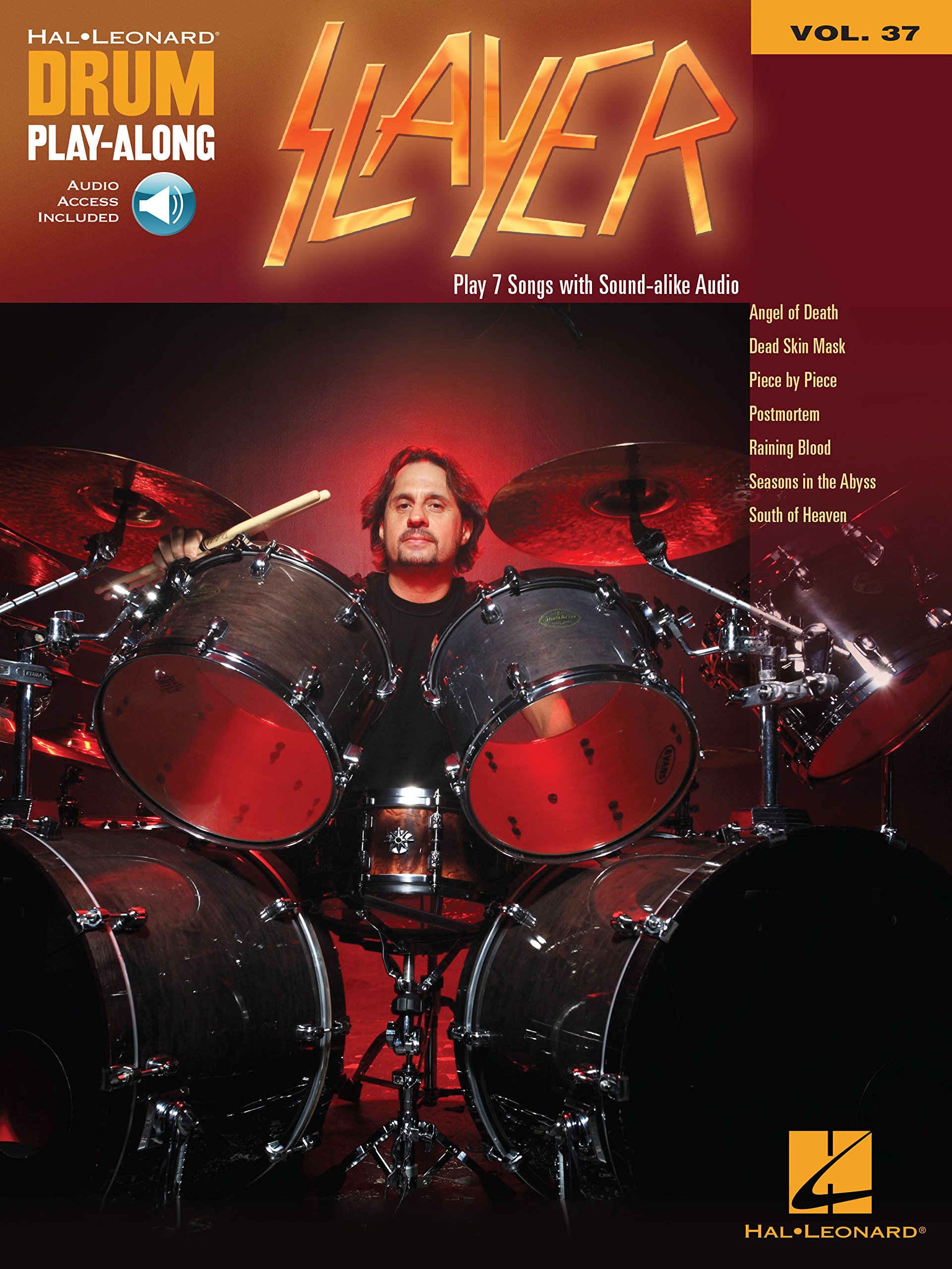 Slayer Drum Play-Along Volume 37 recueil de partitions de batterie rock metal en anglais