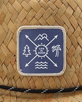 Life is Good Men's Straw Hat - Breathable Wide-Brimmed Woven Beach Life is Good Men's Straw Hat - Breathable Wide-Brimmed Woven Beach