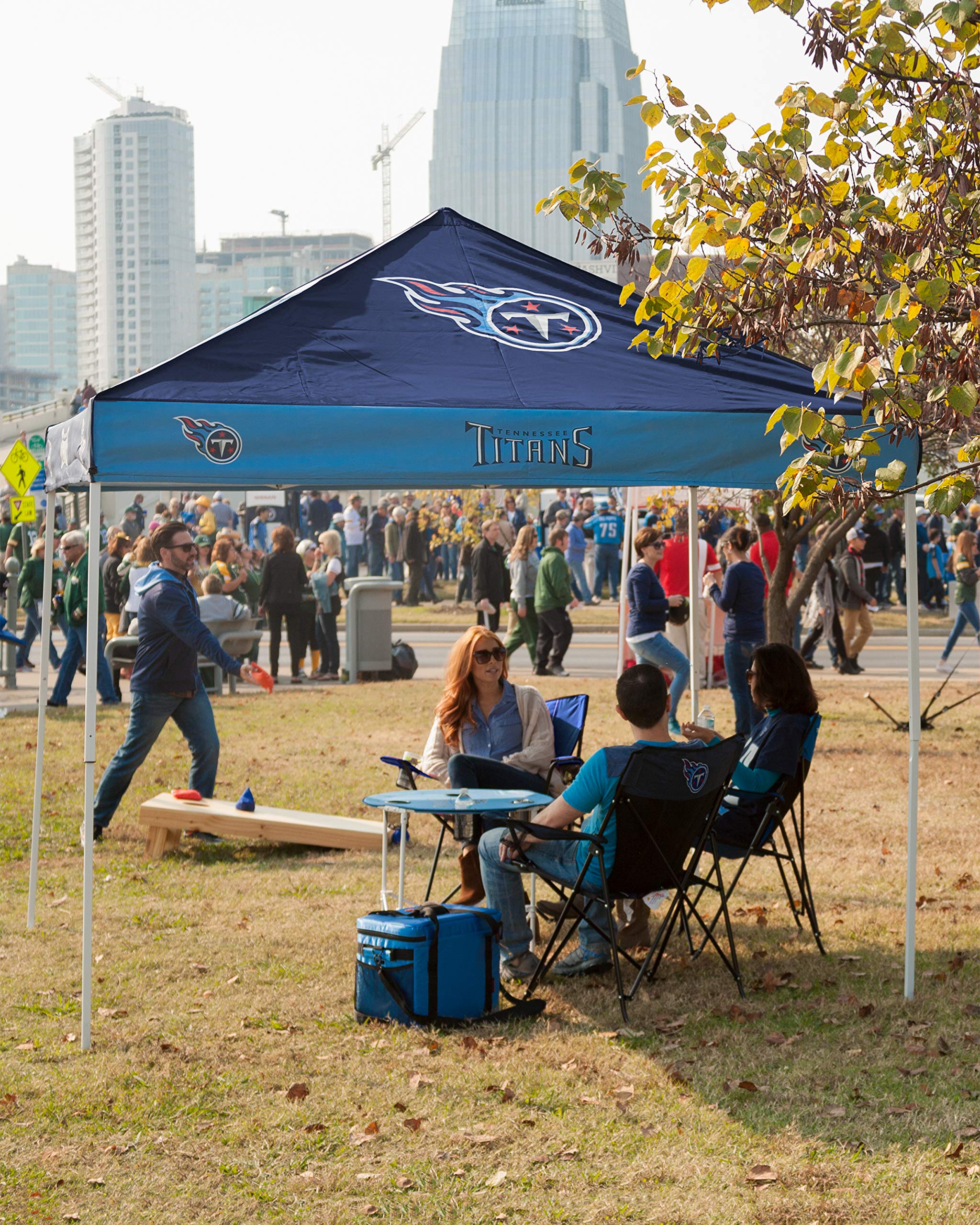 LOGO Brands NCAA Georgia Bulldogs 9 x 9 Foot Pinwheel Tailgating Canopy, Red/Black, One Size