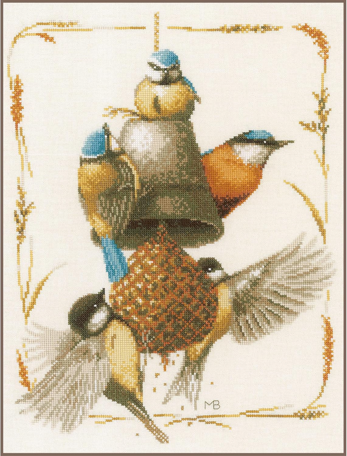 Lanarte Cross Stitch kit MB Birdhouse II, Counted, DIY