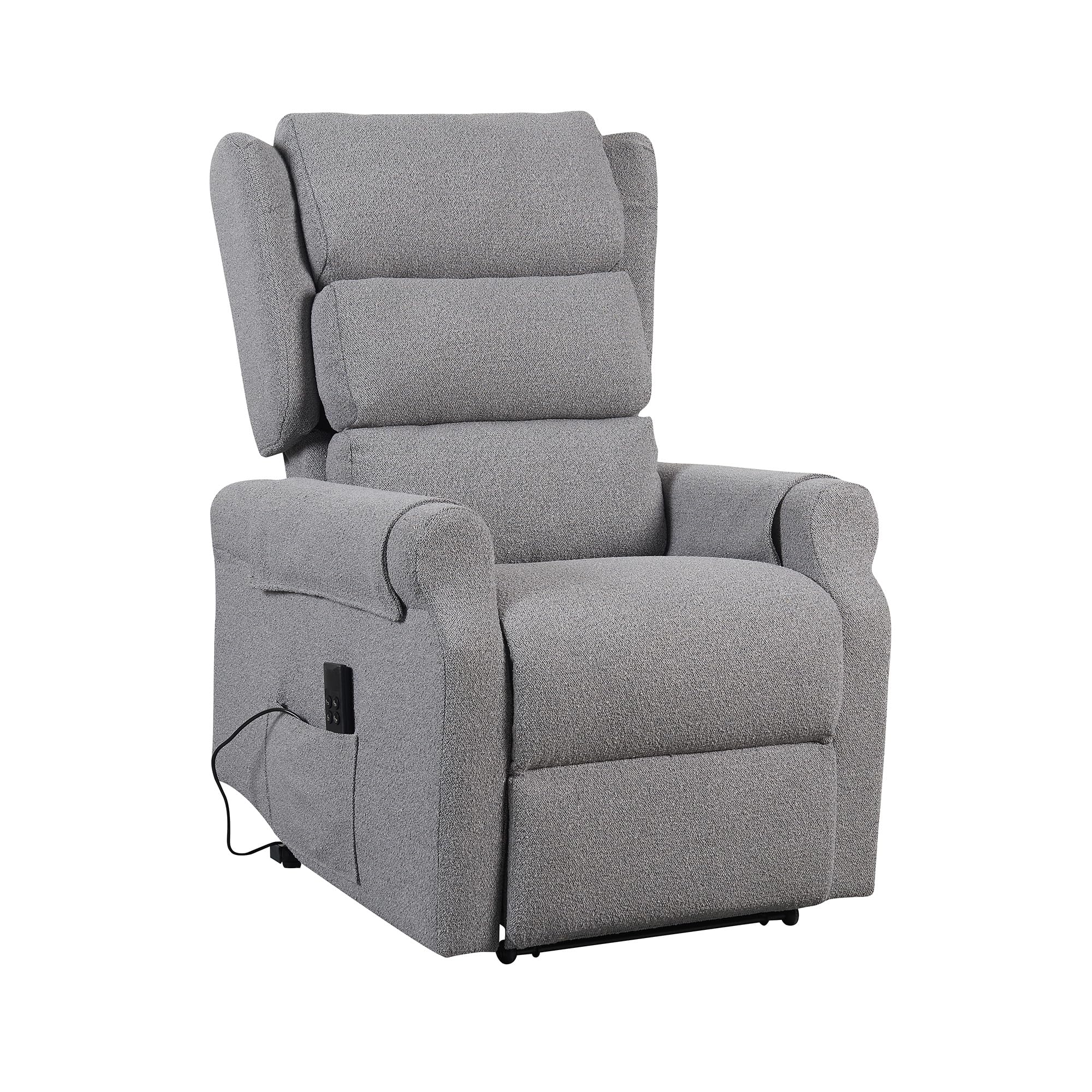 POLTRONE ITALIA Poltrona Relax Elettrica Zero Gravity 2 motori Reclinazione indipendente Estensione pediera Ruote roller per spostamento utente Detraibile 19% alzapersona Grigio