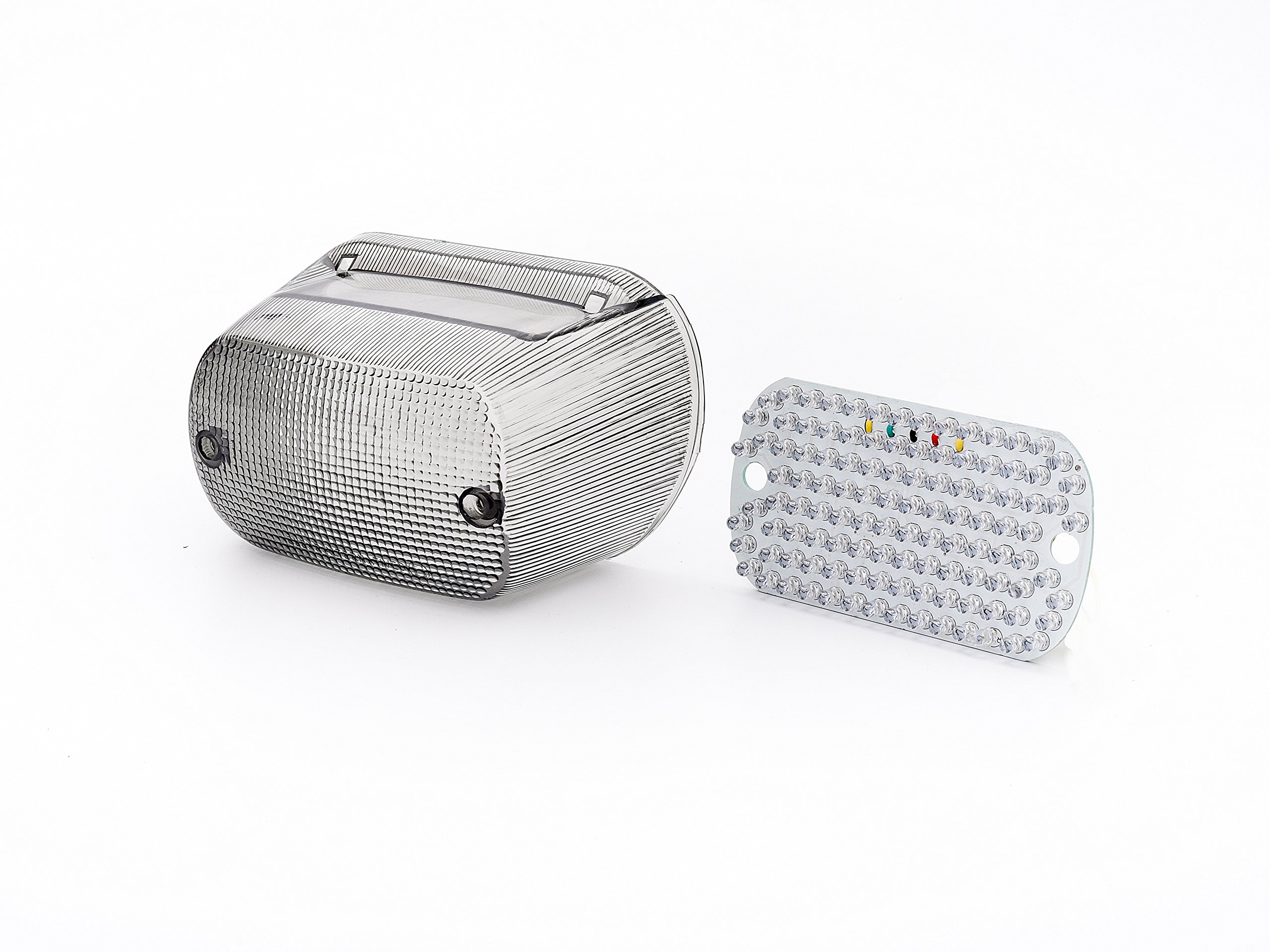 TOPZONE Compatible for 2005-2009 Suzuki Motorcycle VL1500 Boulevard C90 / C90T; LED Brake Tail light Rear Lamp Integrated Turn Signal Idicator (2. LED Taillight, Smoke)