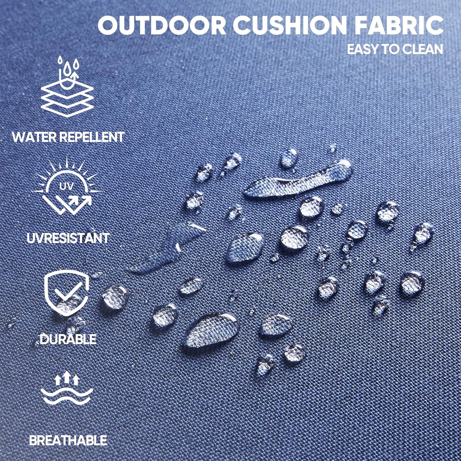 Swivel Patio Chairs Set of 2 with 6" Thick Cushion - Wicker Outdoor Swivel Rocker Patio Sets, High Back Comfortable Outdoor Glider Chairs - Brown Wicker | Blue Cushion