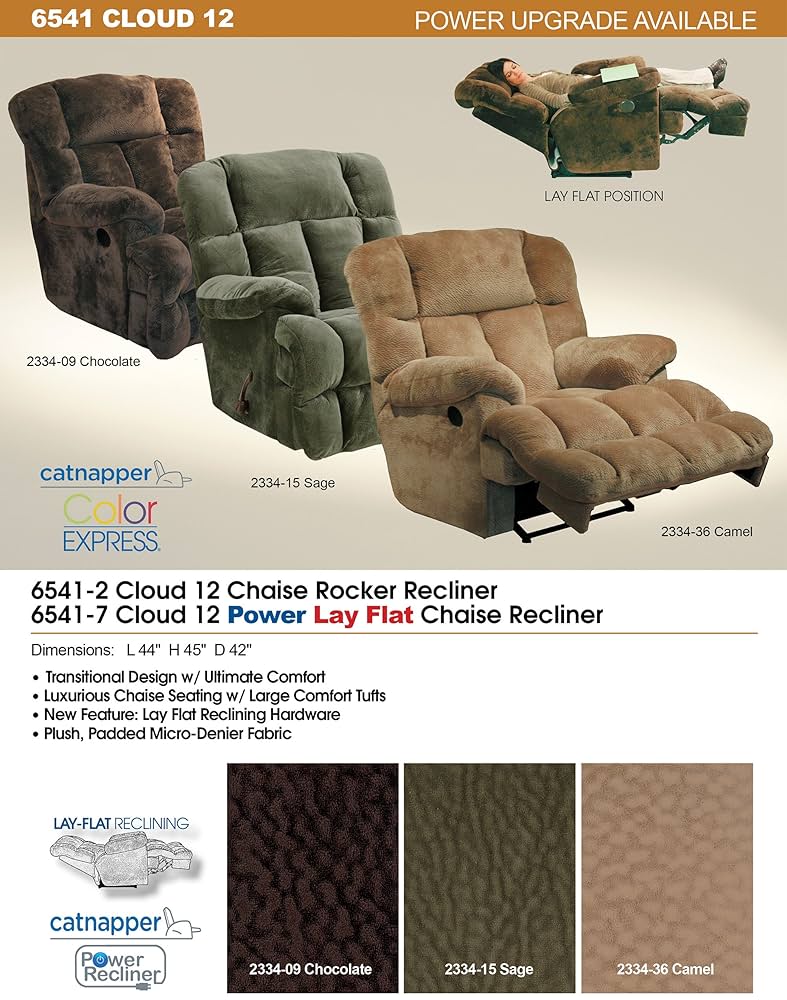 Amazon｜Catnapper Cloud 12 Power Chaise リクライナー