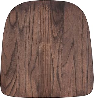 Flash Furniture 4 Pack Rustic Walnut Wood Seat for Colorful Metal Chairs