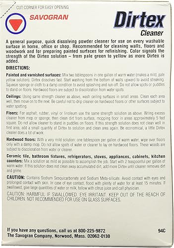 Miniatura 2 de Savogran 10601 Dirtex - Limpiador en polvo, 1 libra, 1 libra (paquete de 1), amarillo, 16 onzas