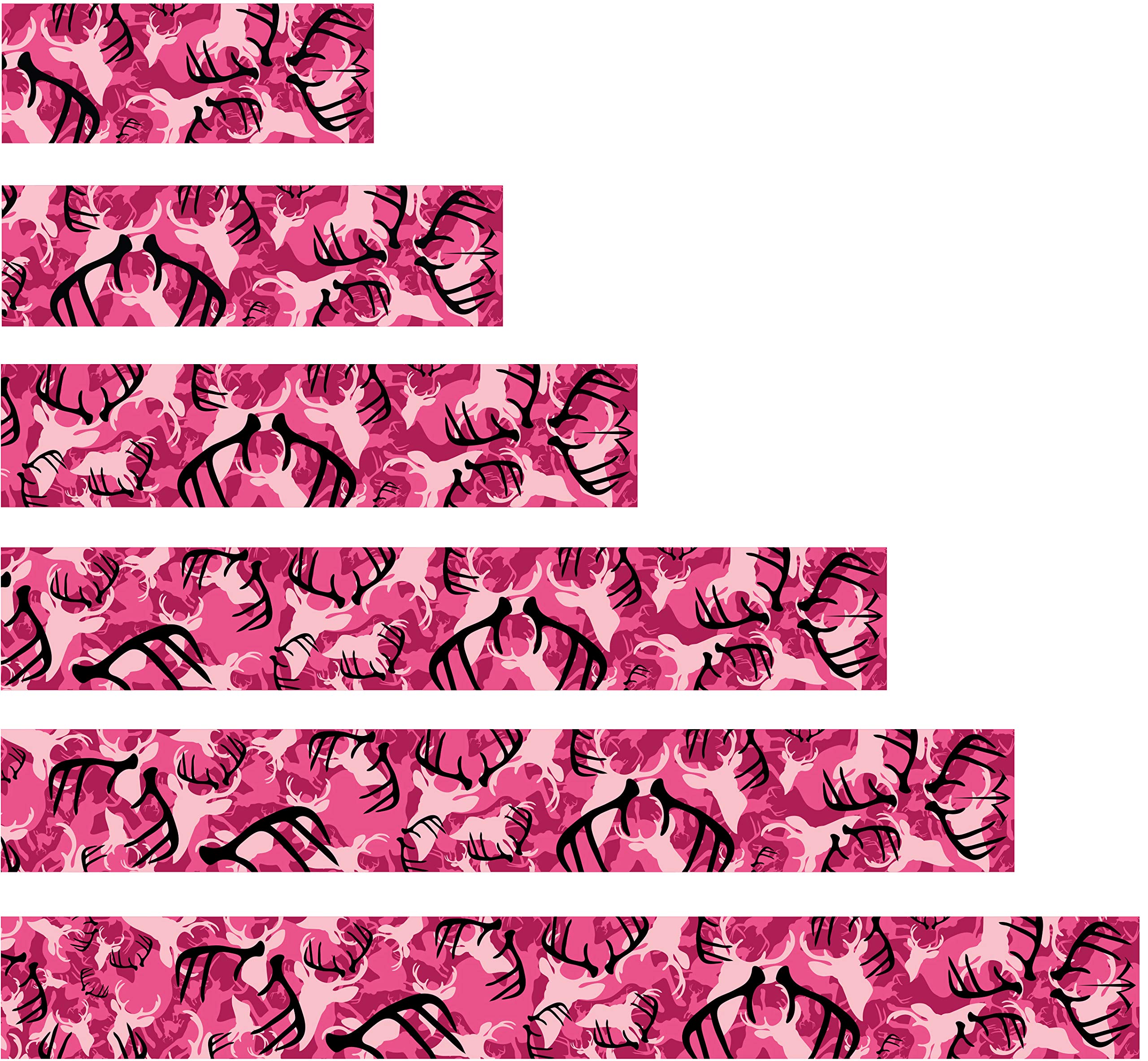 White Water Archery Non-Laminated Pink Deer Camo Arrow Wraps 15 pk Choose Length Width (5, 1)