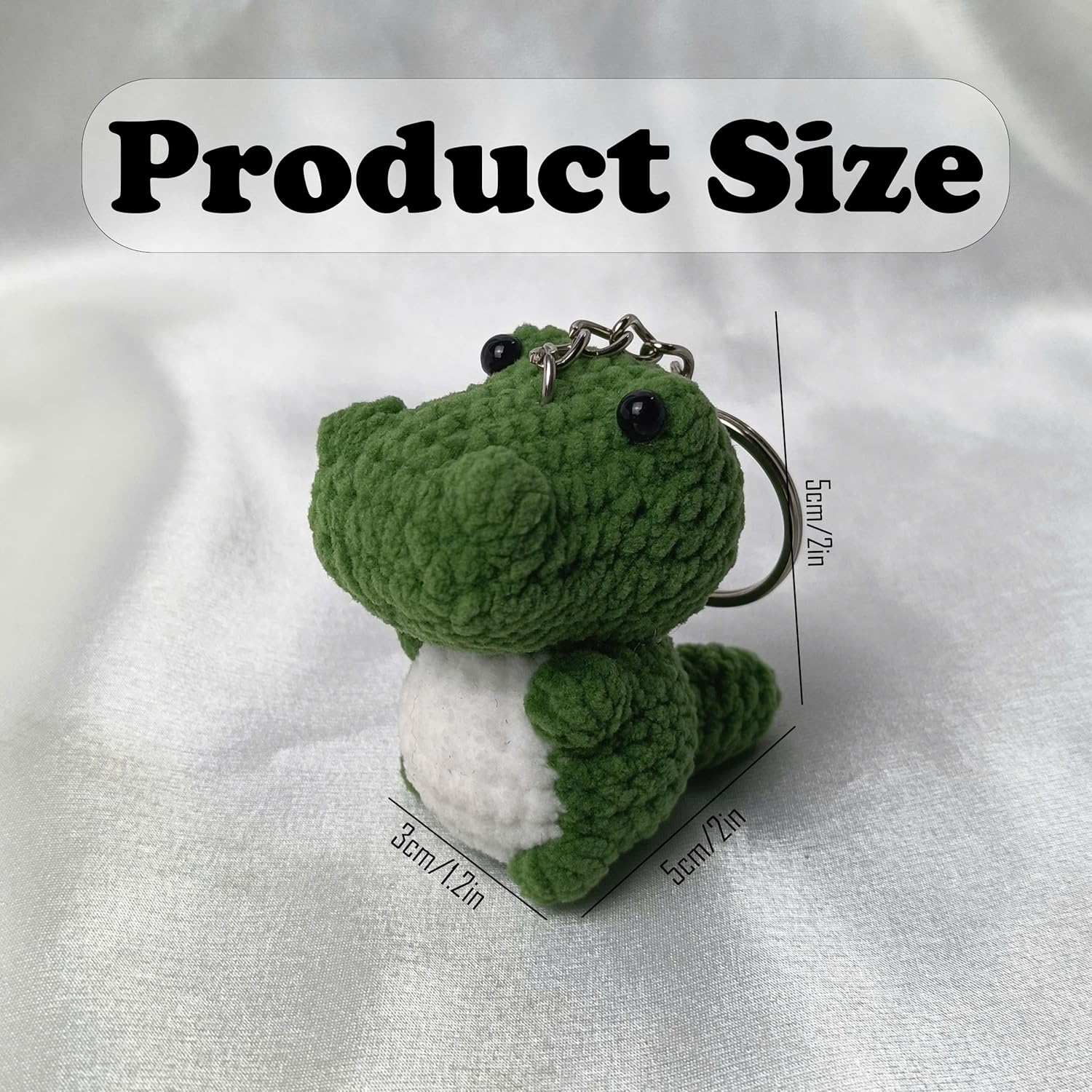 Crocodile Plush Keychain Cute, Handmade Backpack Pendant Car Keyring Handbag Decorations Women Bag Decors Plush Animal Charm - Image 2