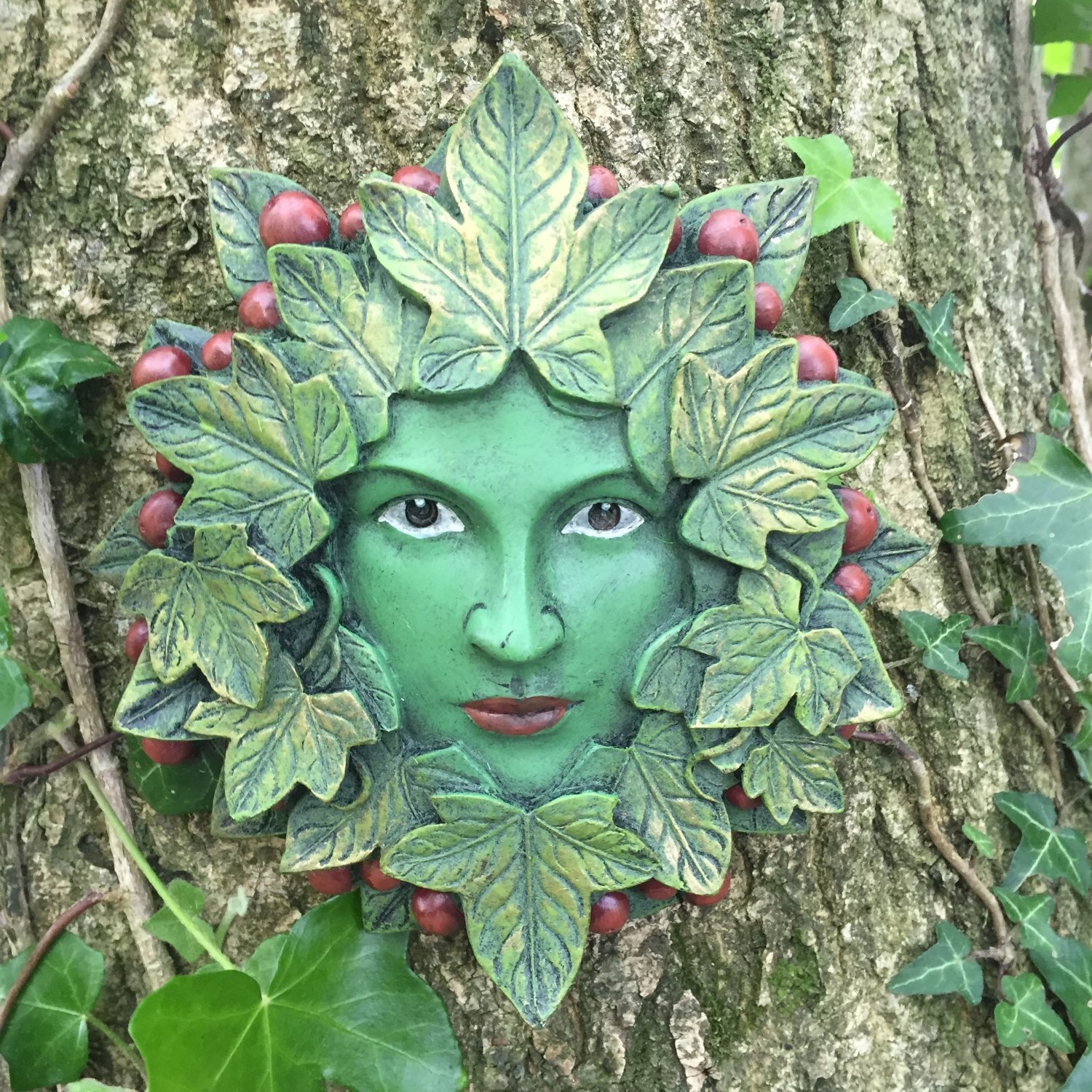 Osiris Trading UK Lady Tendril Wall Plaque Green Man Wicca Pagan Greenman
