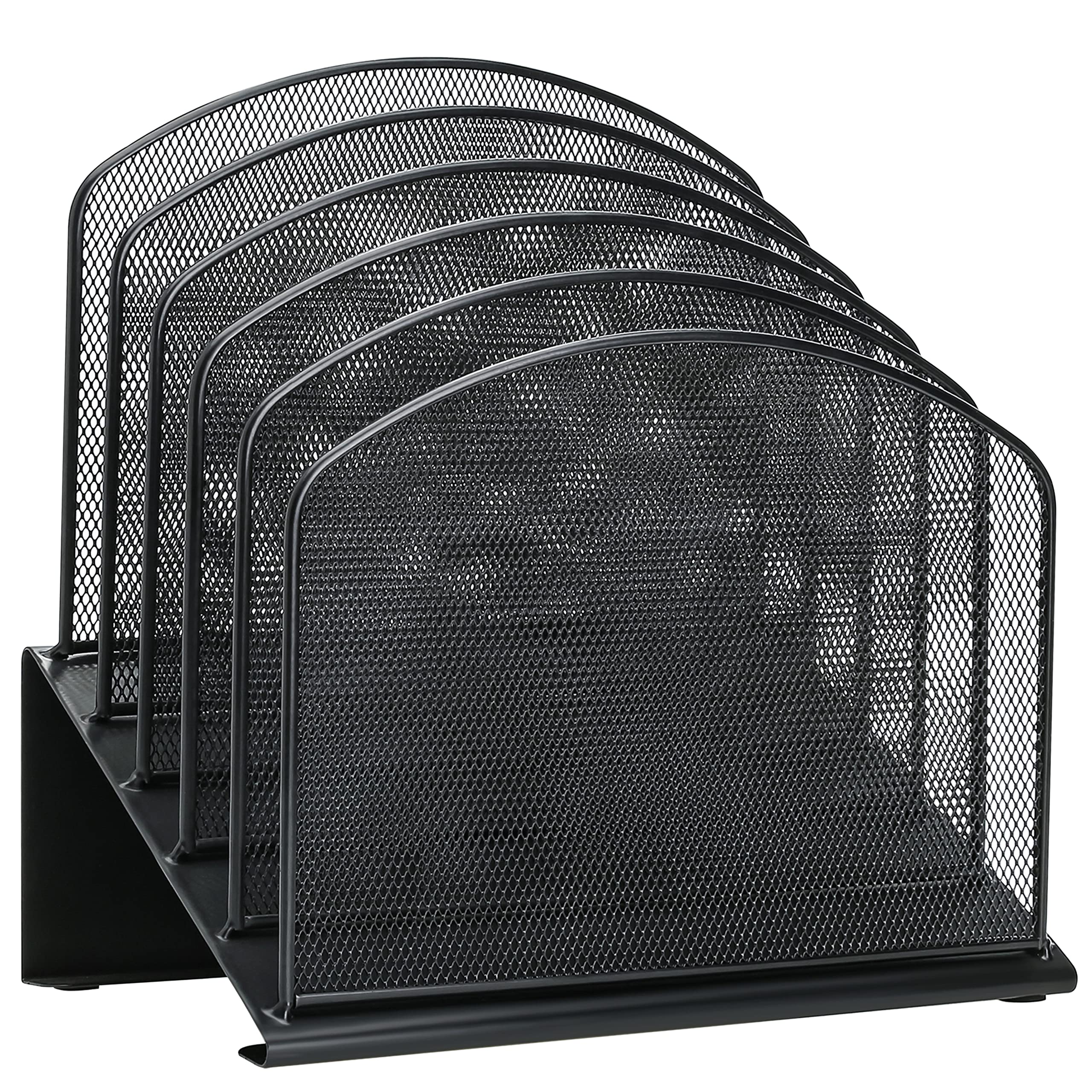 Desk File Organizer, Metal Mesh Vertical Desktop File Folder Holder for Office & School & Home, 1 Pack