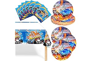 Hot Wheels Decorations 24 Guest Birthday Party Supplies Set