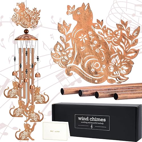 Vista 15 de Campanas de Viento Decorativas de Cerdo - Campanas de Viento de Animales de Metal con Tarjeta para Decoración Interior y Exterior de Jardín, Patio