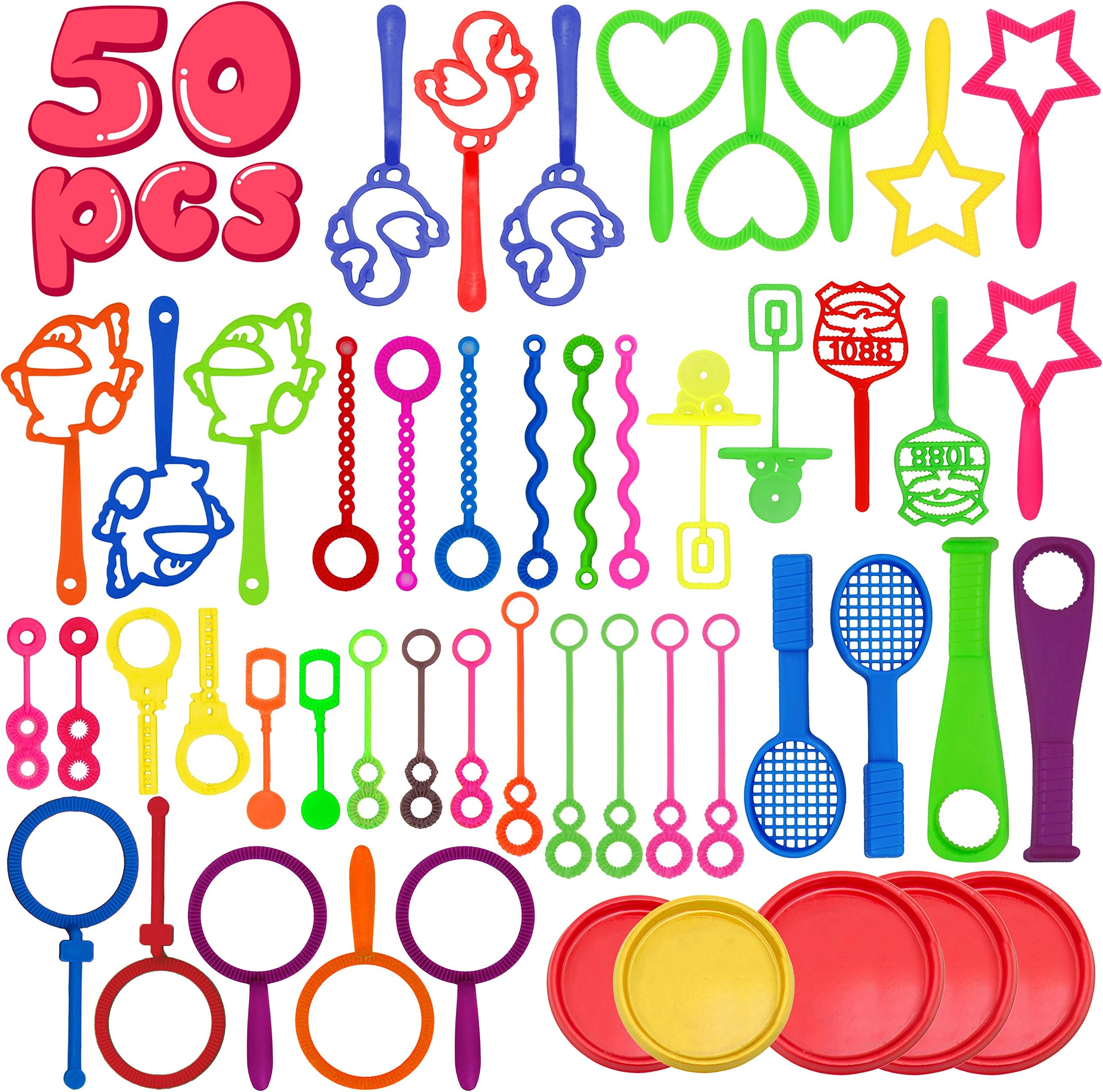 Bubble Wand Assortment (50 Pieces) Summer Wands Fun Bubbles Outdoors Activity party favors