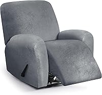 Vista 19 de Fundas para sillas reclinables con aspecto de cuero, funda elástica de 4 piezas, funda suave para silla reclinable, protector de muebles lavable