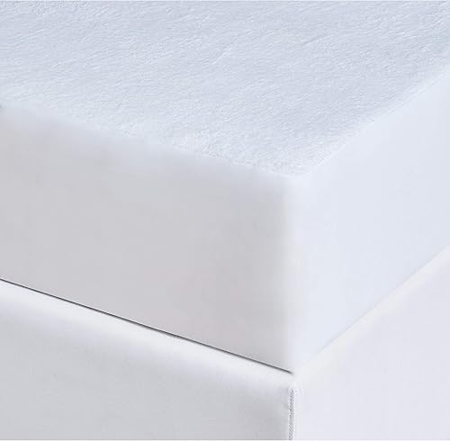 Miniatura 7 de London Fog Protector de colchón de 1 pieza de algodón blanco hipoalergénico de alta calidad, básico, 80% algodón20% poliéster, para hombres y
