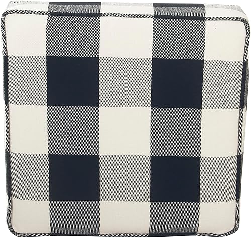 Miniatura 112 de HomePop Decoración del hogar | K7342-F2236 | Otomana clásica cuadrada de almacenamiento con tapa abatible | Otomana con almacenamiento para sala de