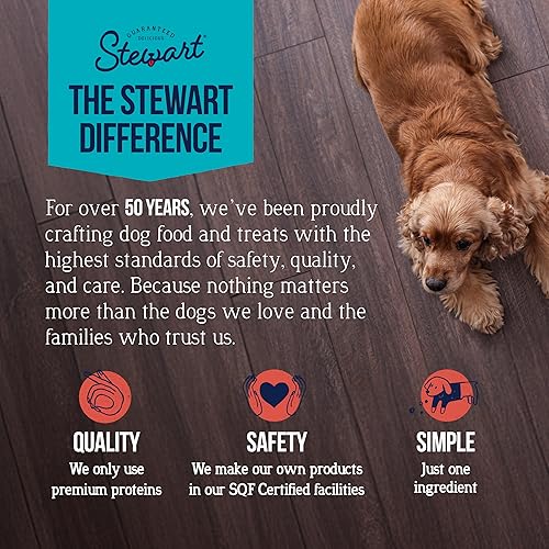 Vista 2 de Golosinas de hígado de res para perros Stewart, 21 oz, ~475 piezas, liofilizadas crudas, de un solo ingrediente, con 50% de proteína