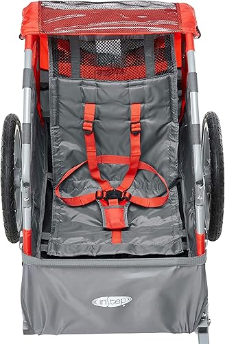 Miniatura 10 de InStep Take 2 or Sync - Remolque de bicicleta para niños, asiento individual o doble, acoplador universal, marco plegable, ruedas de liberación