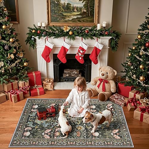 Miniatura 235 de Alfombra lavable para pasillo y de cocina, alfombra de entrada, vintage, suave para el suelo, alfombra antideslizante para interiores, para baño