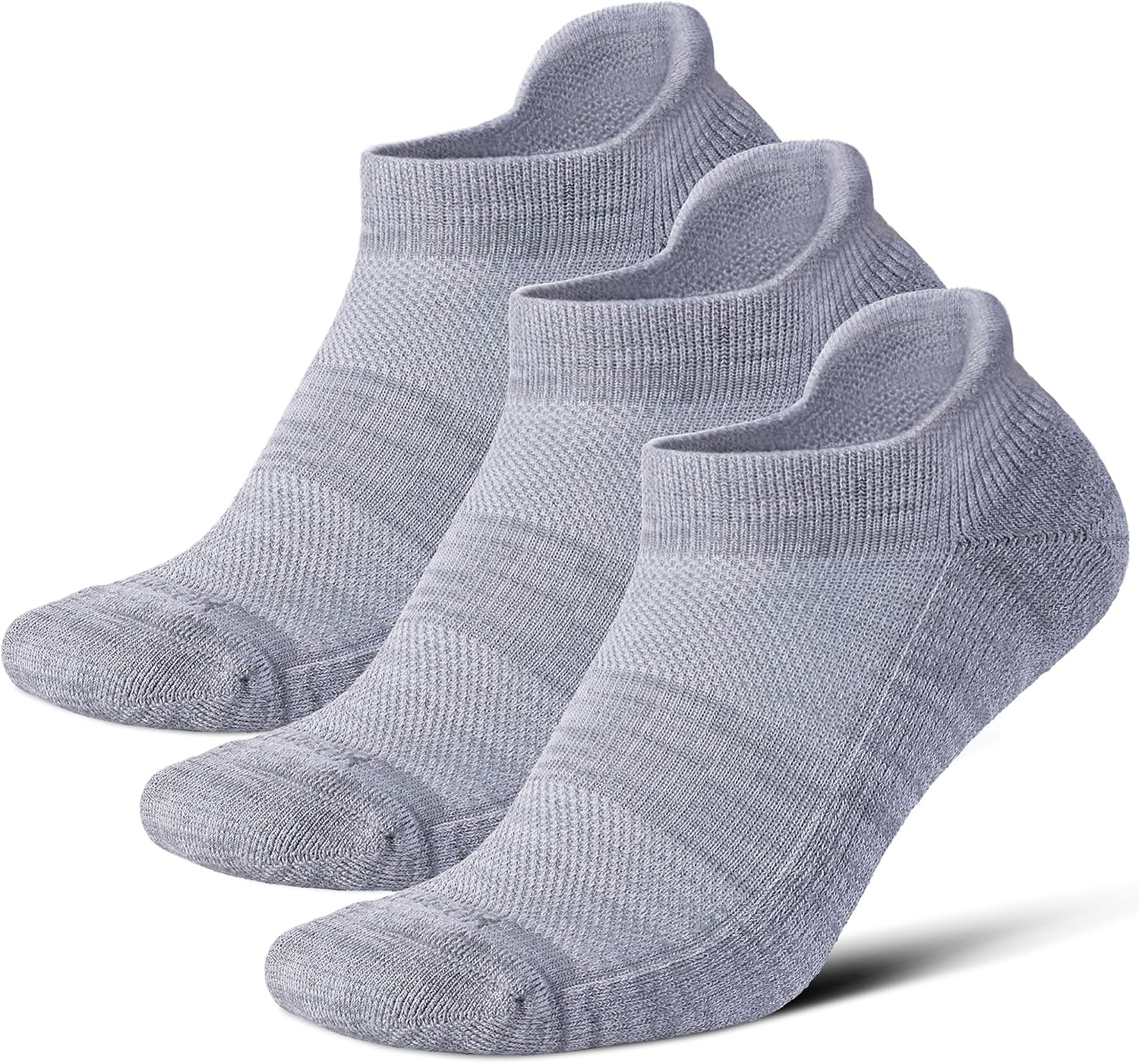 LEVSOX Ankle Compression Socks for Women and Men, Bamboo Viscose Low Cut Cushioned Athletic Running Socks