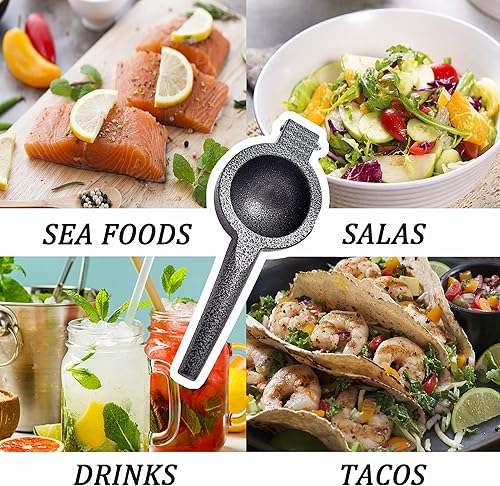 Miniatura 3 de ARC - Exprimidor de lima de hierro fundido, exprimidor de limón, exprimidor de mano resistente para naranjas, granadas, limones y limas (3.5