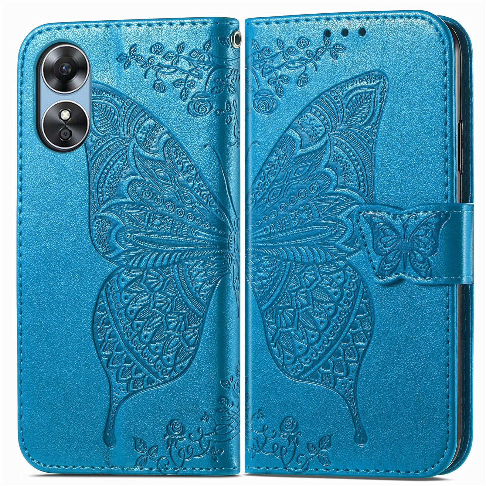 Fertuo Cover Portafoglio Con Mandala Per OPPO A17 – Custodia A Libretto In Pelle Con Porta Carte, Cinturino E Supporto - 2