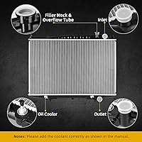 Vista 6 de DWVO Radiador Completo Compatible con Frontier 2.4L 1998-2015, Compatible con Frontier 3.3L 1999-2004, Compatible con Xterra 2.4L 3.3L 2000-2004
