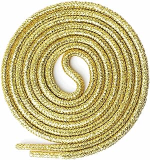 2 Pairs Glitter Metallic Shiny Shoe Laces, Round Sequin Shoelaces Shoestrings for Sneakers Boots