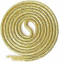 Olukssck 2 Pairs of Metallic Glitter Laces, Premium Round Laces for Sneakers, Sports Shoes, Running Shoes, Boots