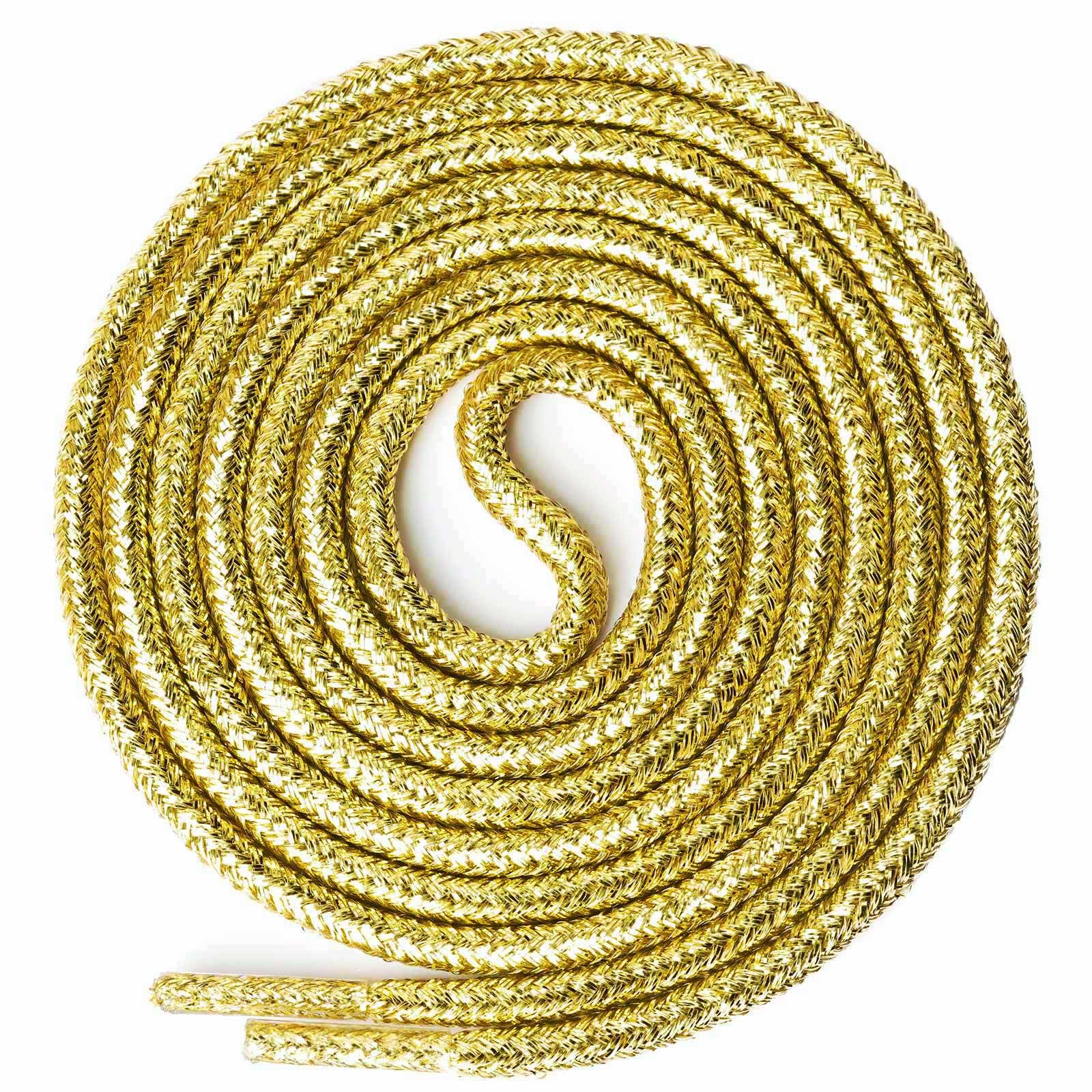 Olukssck 2 Pairs Glitter Shoe Laces for Sneakers Boots, 4mm Round Shoelaces | Sparkly shiny metallic shoestrings, 22 colors, 5 sizes, fits for men women, for athletic/canvas shoes, high tops