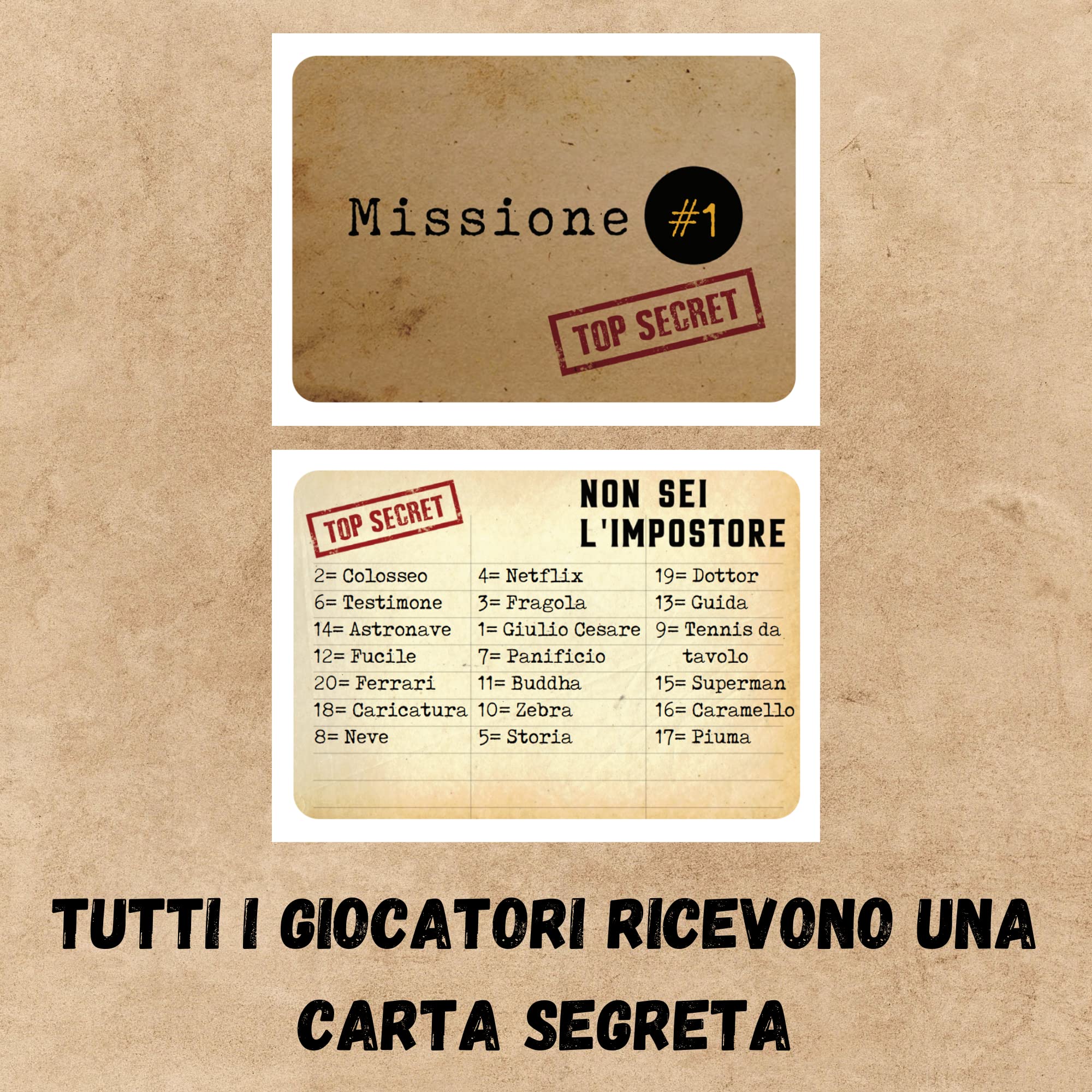 Oh Happy Games - L'Impostore - Gioco di Bluff e Parole - 110 Carte, 4-6 Giocatori, 15 Min - Gioco da Tavolo per Adulti e Ragazzi 10+ - Gioco di Societa Divertente per Serate e Feste