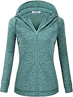 Hibelle Moletom esportivo feminino com zíper e forro de lã, bolsos práticos e bolso interno, Verde mesclado, XXG