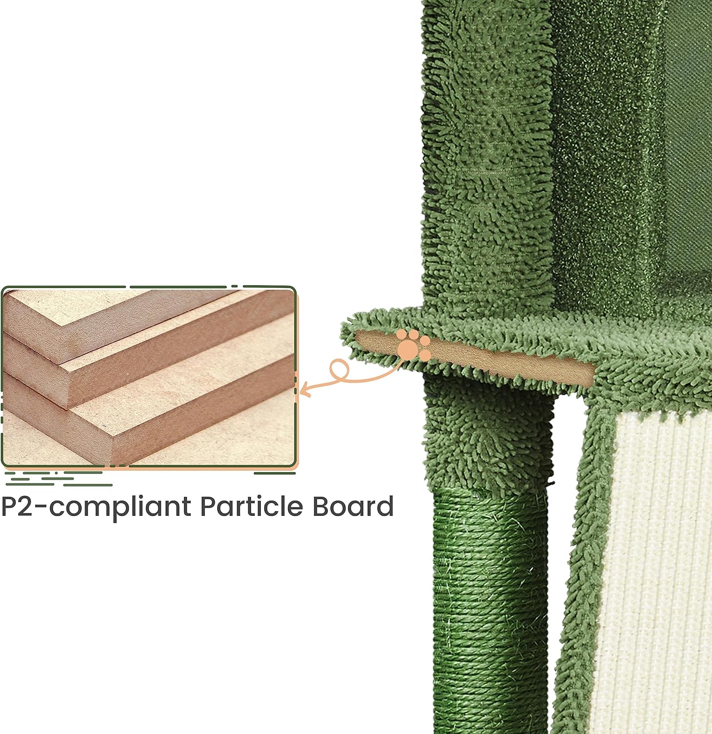 Topeakmart 42″ H Cactus Cat Tree,Cute Cat Tower w/Scratching Posts,Indoor Cats Furniture Pet Activity Center Play House w/Platform/Condo/Basket&Hanging Ball