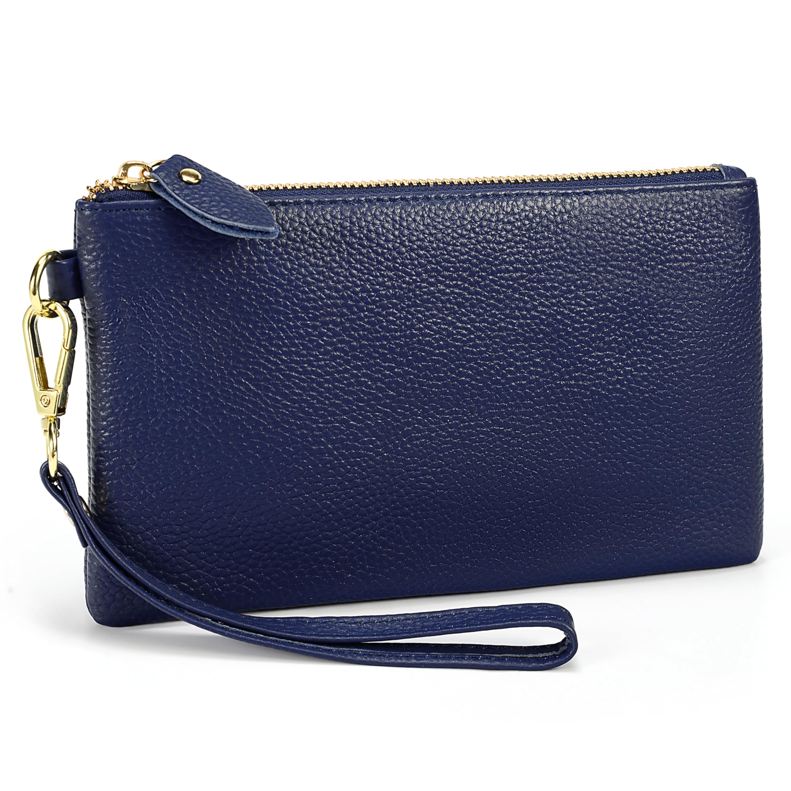 Uromee Genuine Leather Wristlet Wallet Clutch Purses with Detachable Chain