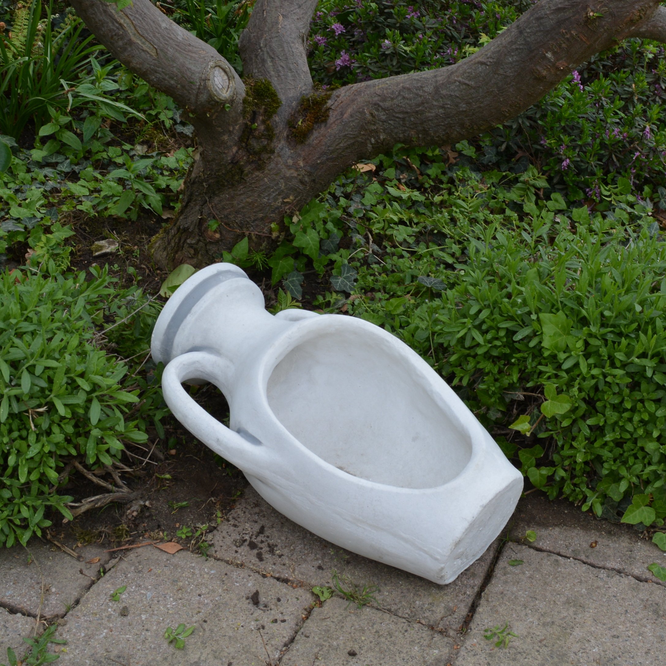 gartendekoparadies.de Masywna donica na kwiaty, amfora, donica na rośliny, pojemnik na plfance z odlewu kamiennego, mrozoodporna