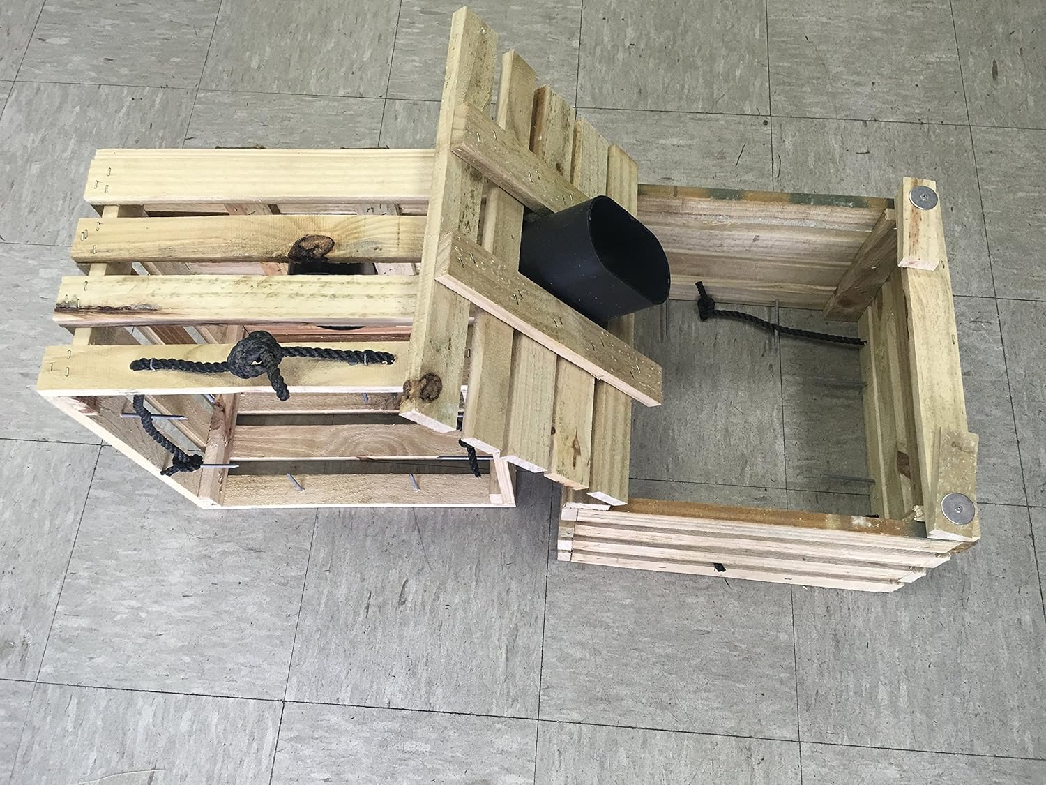 Wooden Stone Crab Trap Made in USA by Commercial Crabber for Generations. Meet New Florida Regulation. Heavy Duty.