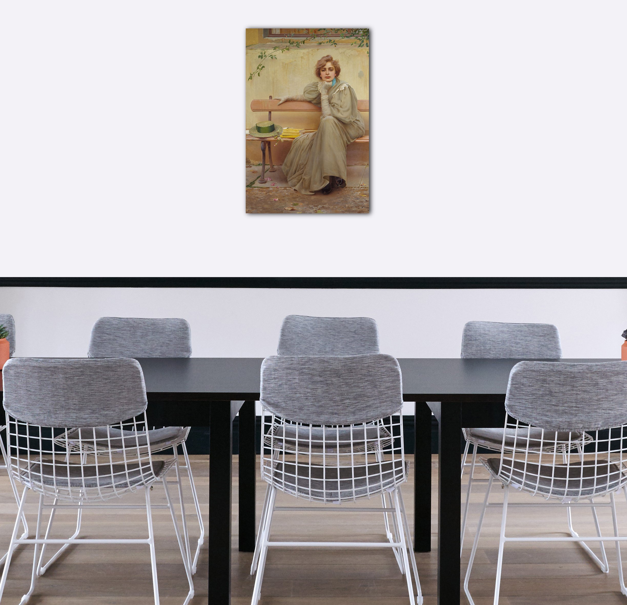 Printed Paintings Stampa su Tela (70x100cm): Vittorio Matteo Corcos - Sogni/Sogni/Sogni (con