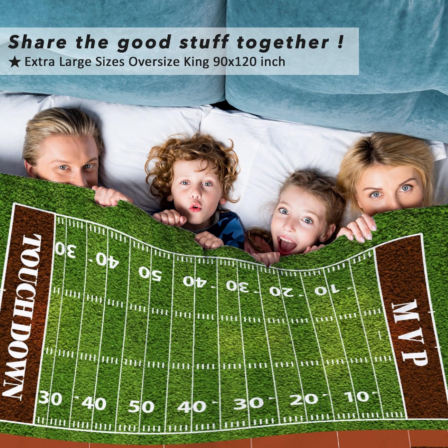 Football Theme Monthly Baby Milestone Blanket for Boy Girl, Personalized Baby ​Super Soft Flannel Fleece Blanket for Newborn Baby Gifts S 50"X40" for Kid