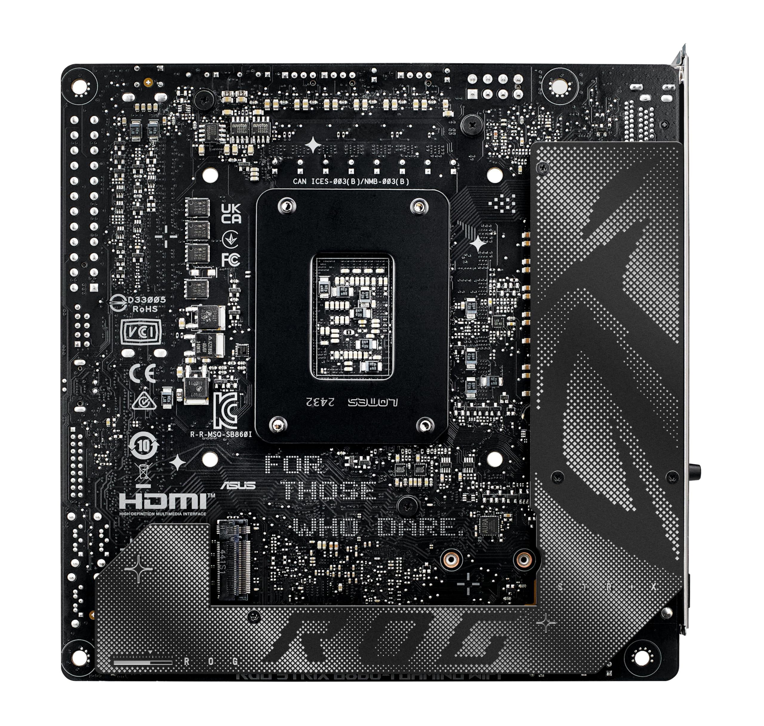 ASUS ROG Strix B760-I Gaming WiFi Mainboard Sockel Intel LGA 1700 (Intel B760, Mini ITX, DDR5 Speicher, WiFi 6E, PCIe 5.0, 2X PCIe 4.0 M.2, Aura Sync)