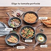 Vista 6 de SENSARTE Sartén antiadherente de 12.5 pulgadas, sartén de tortilla con revestimiento de granito suizo, utensilios de cocina de piedra saludable