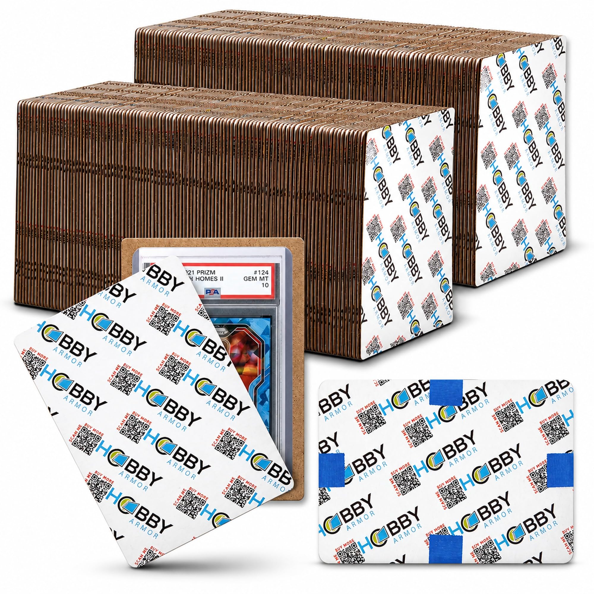 Hobby Armor Graded Trading Card Shipping Protector - 4x6 Cardboard - 200 Pack