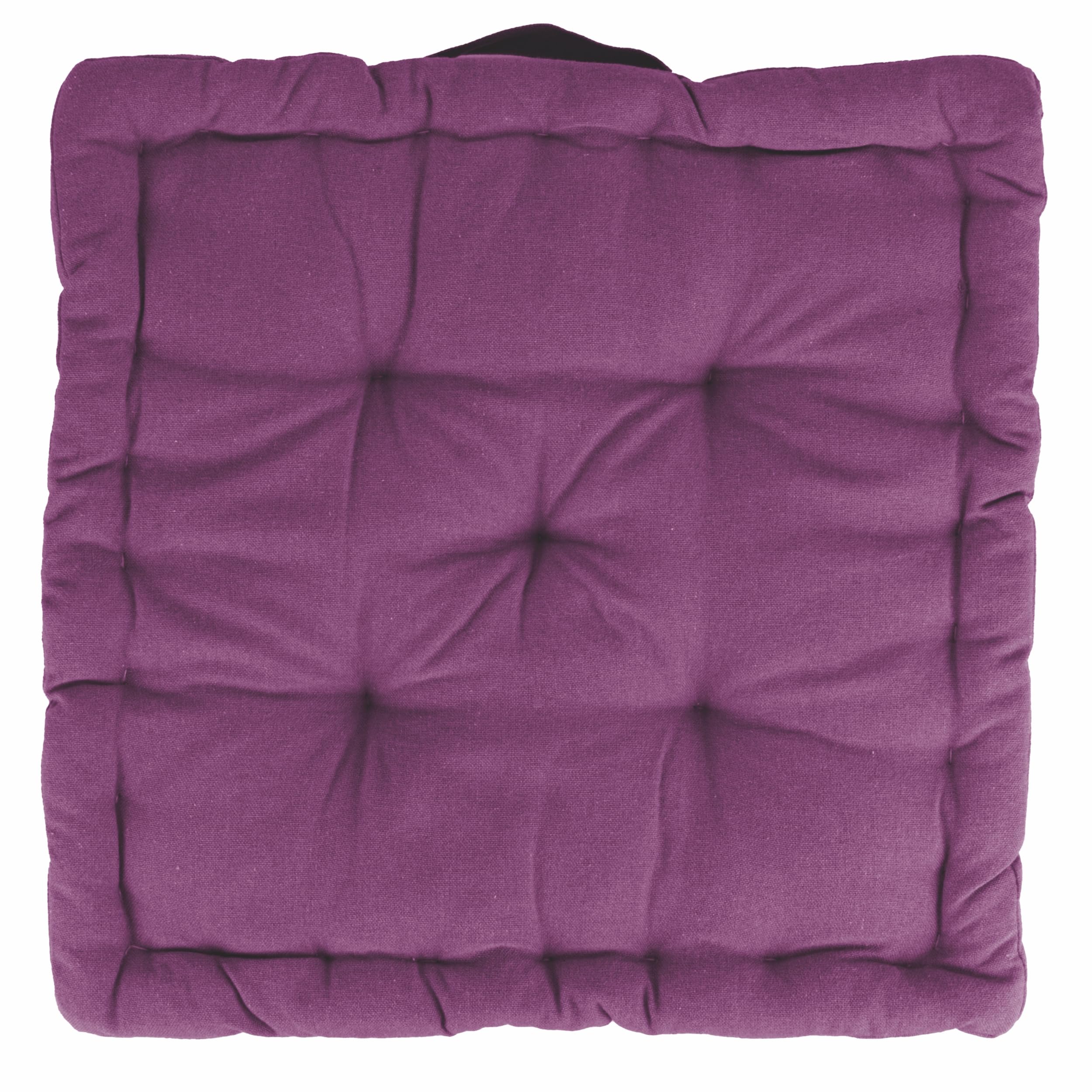 Set 4 Cuscino materasso per sedia 40x40x8 cm, viola melanzana, Sibilla
